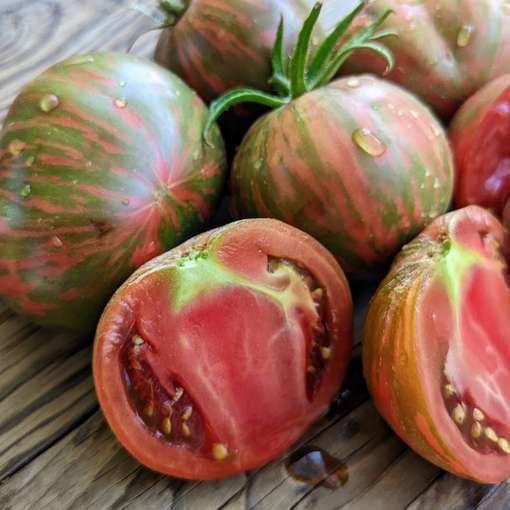 Dark Striped Sweetheart Tomato