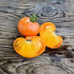 Amish Yellowish Orange Oxheart Beefsteak Tomato
